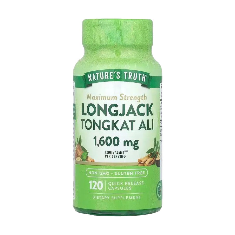 Еврікома довголиста Nature's Truth Longjack Tongkat Ali 1600 мг, 120 капсул швидкого вивільнення
